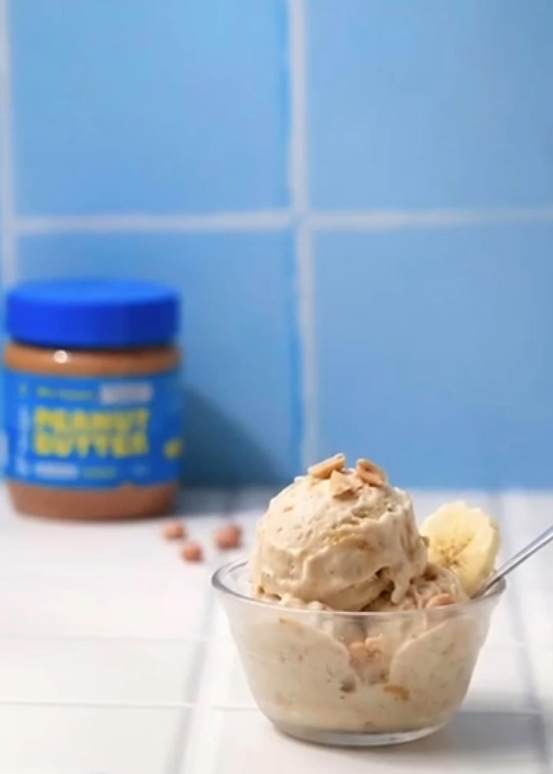 Frozen Banana Peanut Butter Ice Cream Recipe: Shrego Peanut Butter 96% Peanuts Dark Roast Crunchy