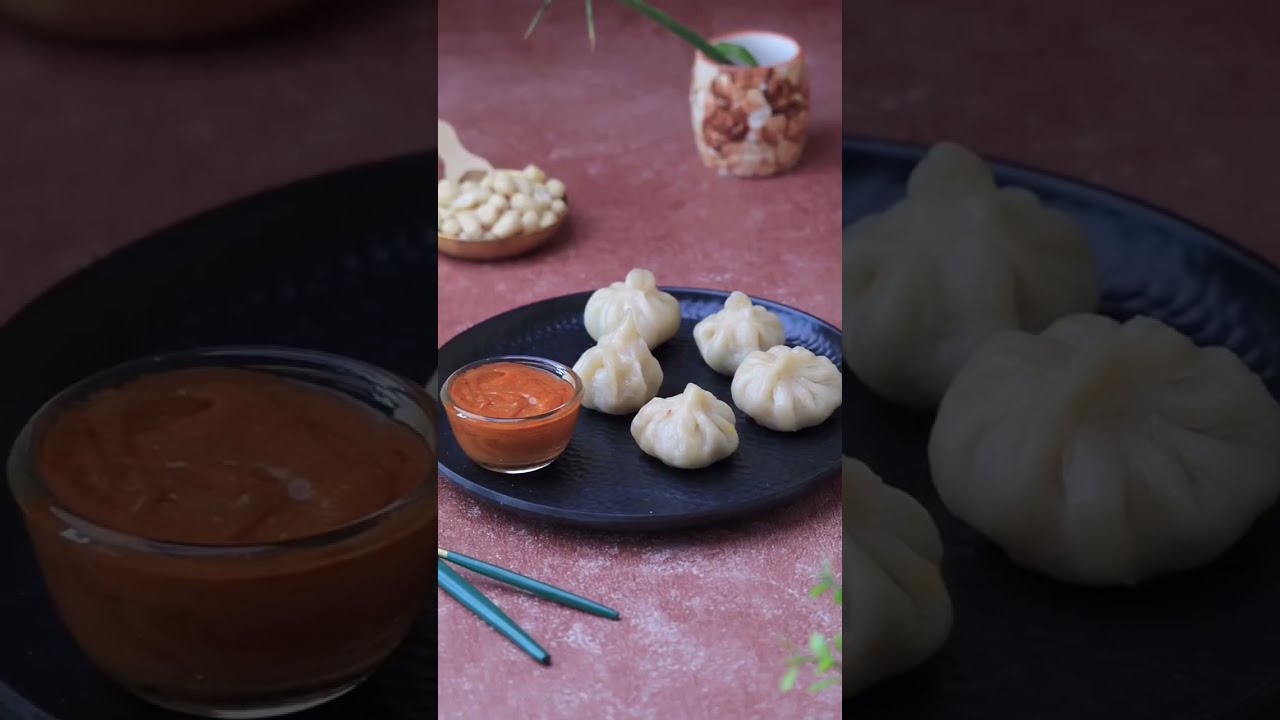 Sweet Potato Peanut Momos Recipe | Protein-Packed Dumplings with Peanut Garlic Chutney