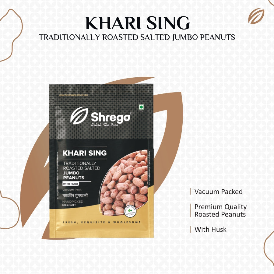 Peanut Plus Khari Sing Traditionally Roasted Salted Jumbo Peanuts