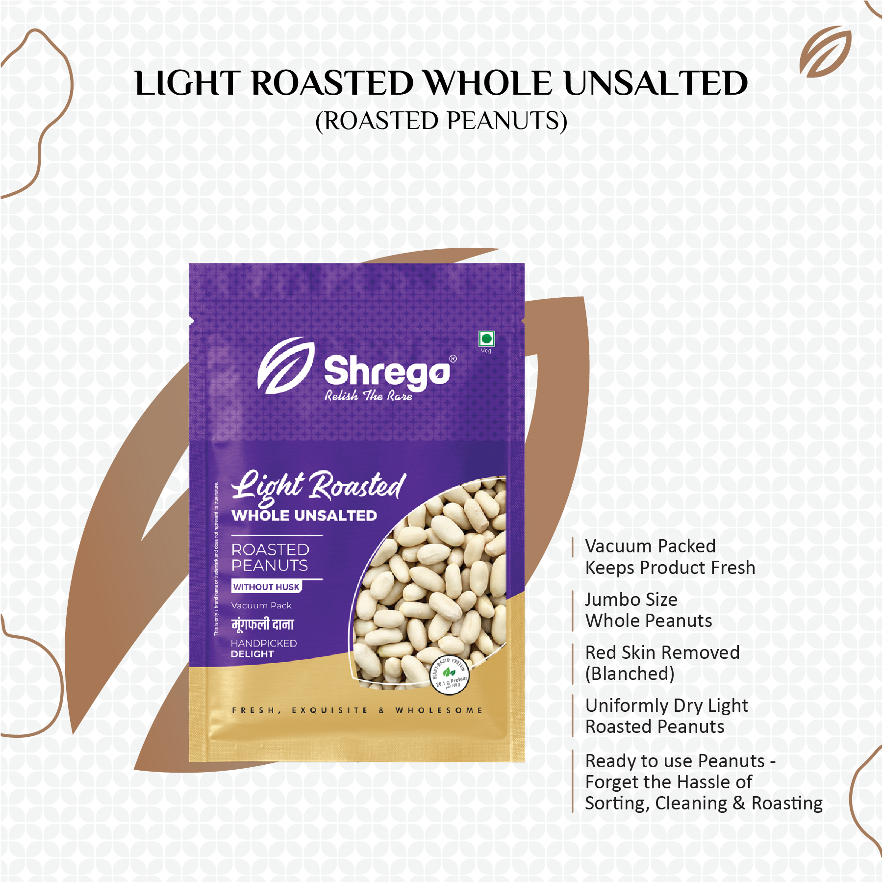 Peanut Plus Light Roasted Whole Peanut Unsalted