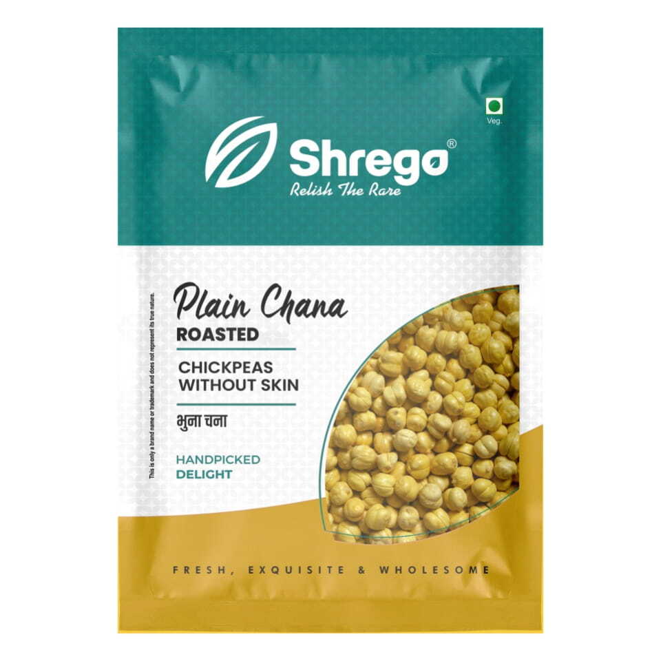 Plain Roasted Whole Chana (Desi Chickpeas Without Husk)